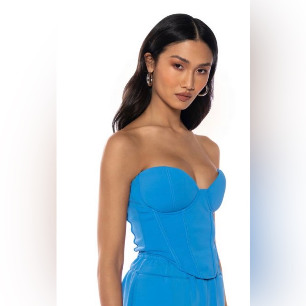 Beautiful AKIRA blue corset top - Picture 4 of 8